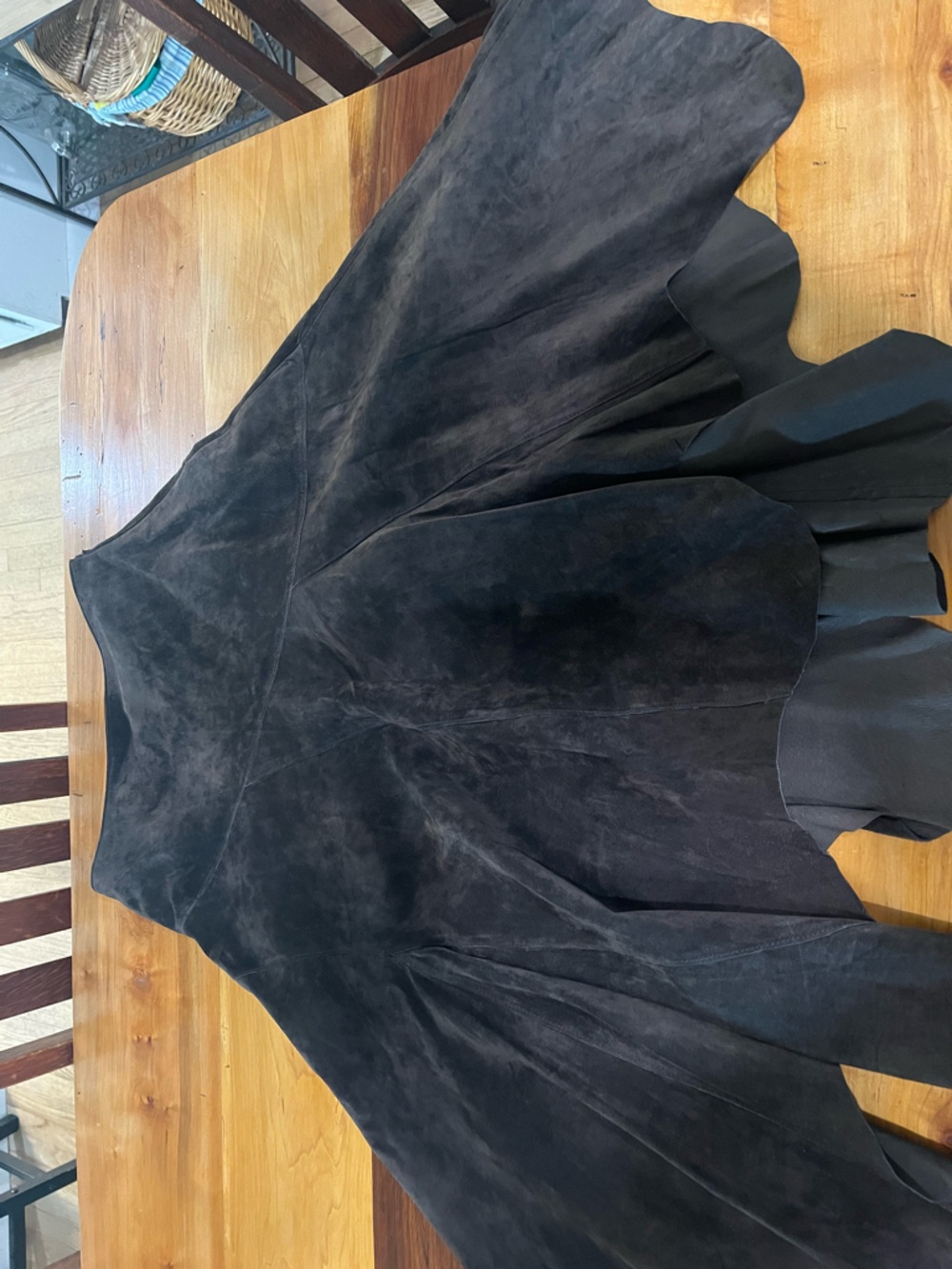 Fabulous Dark Suede Asymmetrical Hi-Lo Skirt
